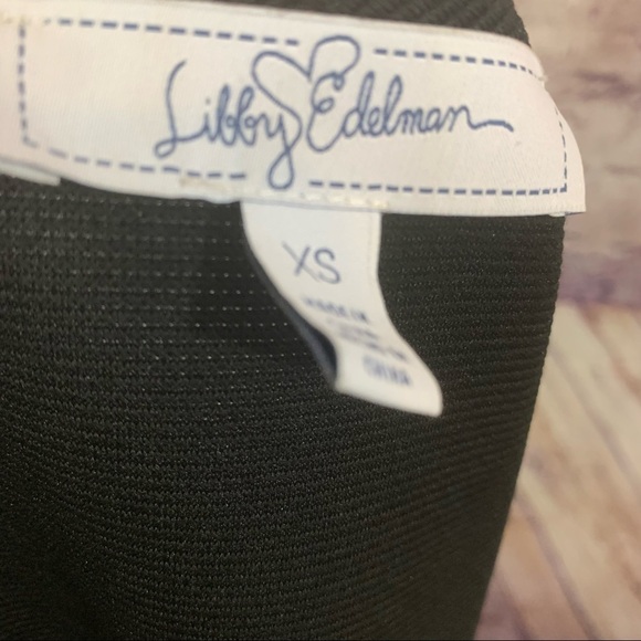 Libby Edelman Black Clasp Closure Gold Detail Sleeve Jacket - Picture 7 of 11
